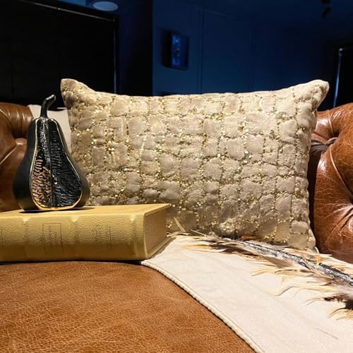 The HomeCentric Gold Pack of 2, Velvet Sequins & Animal Oblong Pillow, Animal - Image 5
