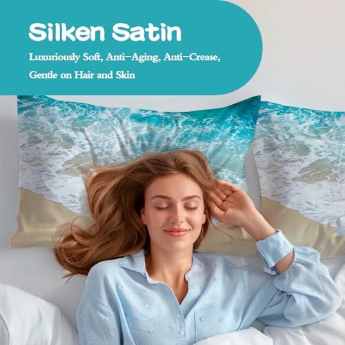 Satin Pillowcase for Hair and Skin, Softer Than Mulberry Silk Pillow Case 1 Pack - Image 4