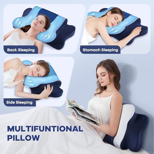 DONAMA Cervical Pillow for Neck Pain, Ergonomic Memory Foam Contour Pillow - Image 2