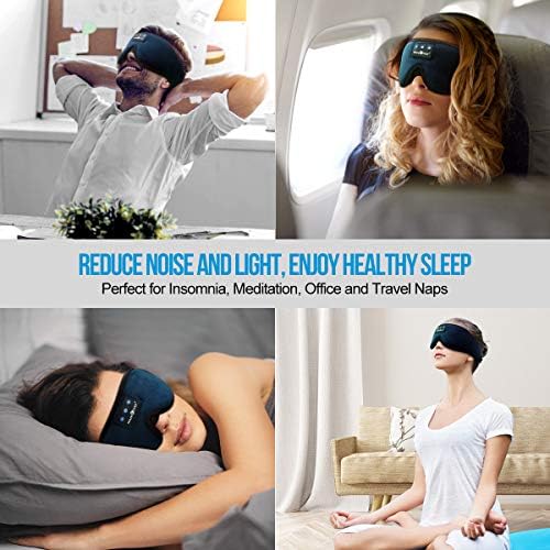 MUSICOZY Bluetooth 5.4 Sleep Headphones Sleeping Eye Mask Earbuds Headband - Image 6