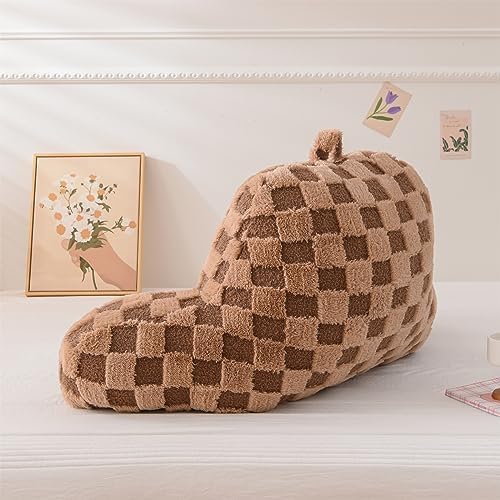 Aimuan Checkered Reading Pillow Bed Rest Wedge Backrest Checkerboard Pillow - Image 2