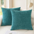 CaliTime Decorative Couch Throw Pillow Covers 24 X 24 Inches Teal by CaliTime