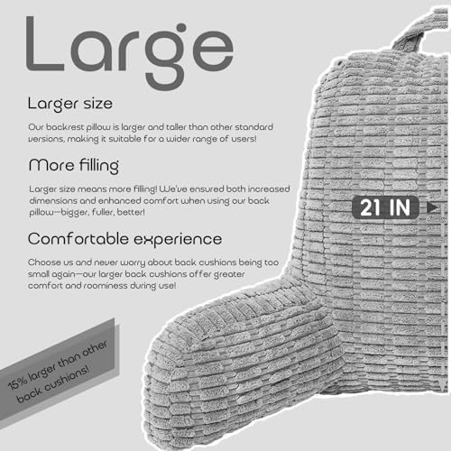 Reading Pillows for Sitting in Bed Adult, Back Rest Pillow for Sitting in Bed - Image 3