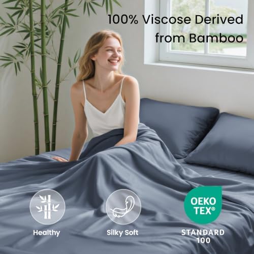 Love's cabin 4 Piece California King Size Sheet Set, 100% Rayon Derived from - Image 2