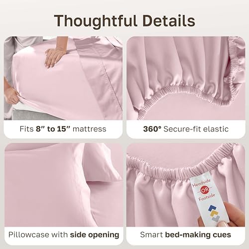 California Design Den Luxury 600 Thread Count Twin Sheets Set - Image 4