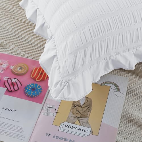 H Household Seersucker Body Pillowcases, 20x54 inches Long Pillowcase Ruffled - Image 6