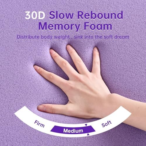 MUXHOMO 2 Inch 7-Zone Full Mattress Topper, Egg Crate Memory Foam Mattress - Image 3