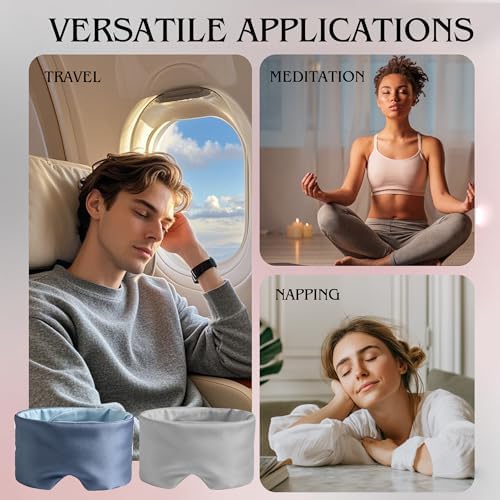 Weighted Sleep Mask for Side Sleepers, 100% Blackout Eye Mask for Sleeping - Image 5