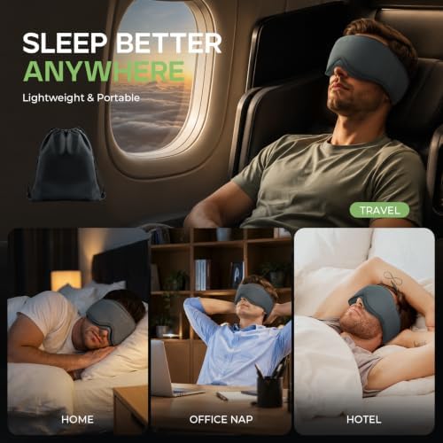 Bamboo Cotton Sleep Mask with Bluetooth, Zero Eye Pressure Sleep Headphones - Image 6