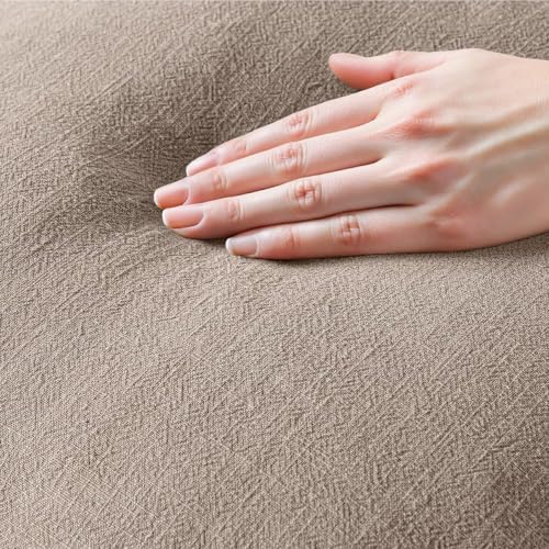 MIULEE Linen Fringe Decorative Fall Euro Throw Pillow Covers Dune 22x22 - Image 2