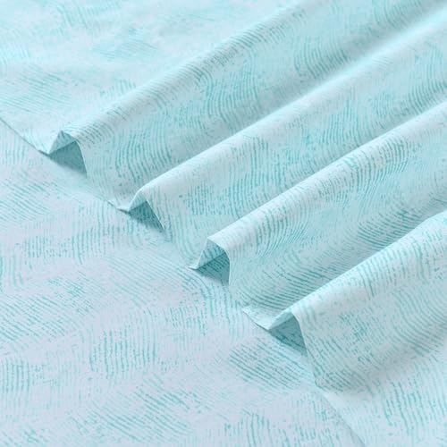 Elegant Comfort 6-Piece Sheet Set Deep Pocket, Twin XL, Wave Aqua - Image 6