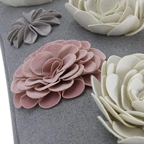 KINGROSE 3D Flower Throw Pillow Cover, 12 x 20 Inch - Image 4