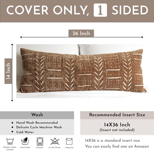 BlissBlush Boho Lumbar Throw Pillow Cover 14X36, Farmhouse Woven Textured - Image 3