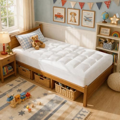 ELEMUSE 3 Inch Twin Dual Layer Memory Foam Mattress Topper - Image 2