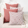 HPUK Throw Pillow Covers 20x20, 4 Pack, Coral Textured Couch Pillow Covers by HPUK