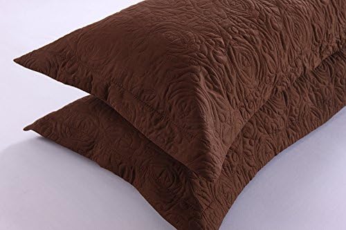 MarCielo 2-Piece Embroidered Pillow Shams, Decorative Microfiber Pillow Covers - Image 3