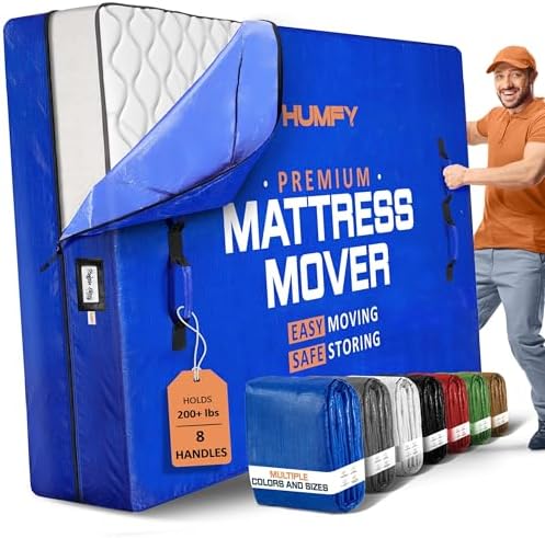 Mattress Bags For Moving With 8 Handles – Queen Mattress Moving Bag – by HUMFY