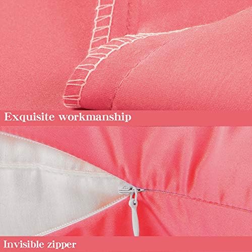 NTBAY Body Satin Pillowcase, Coral Pink - Image 3