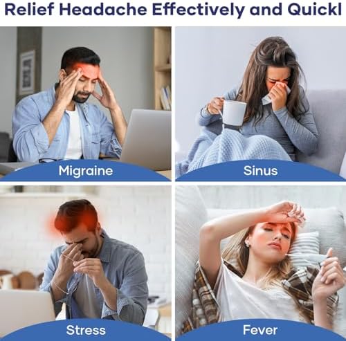 Migraine Relief Cap, Headache Relief Cap Mask Products, Cooling Odorless Gel - Image 5