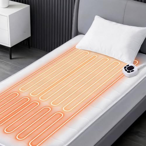 Multi-Zone Heated Mattress Pad Twin XL, Quilted Surface, Preheat & Memory by reaks