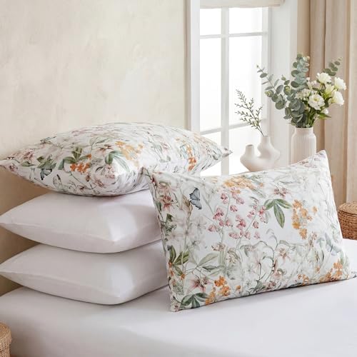 Bedorm Queen Size Pillow Cases Set 100% Cotton Pillow Covers 2 Pieces Yellow - Image 3