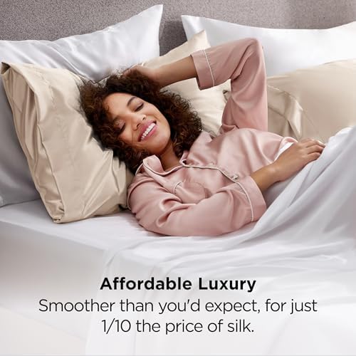 Bedsure Satin Pillowcase Standard Set of 2, Silky Pillow Cases - Image 4