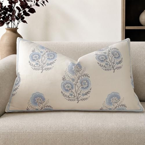 Vintage Floral 12x24 Lumbar Pillow Cover by PillowCoversExpert