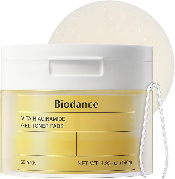 Biodance Vita Niacinamide Gel Toner Pads, Dark Spot Corrector, Evening Skin Tone by BIODANCE