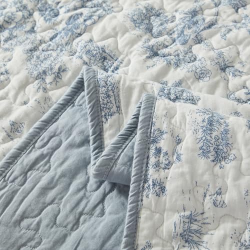 Brandream Quilted Pillow Shams Set of 2 Standard Size Cotton Pillow Cases Toile - Image 6