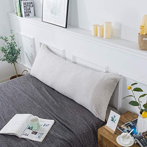 H HOUSEHOLD 100% Jersey Knit Cotton Body Size Pillowcases Set of 1, Super Soft by HHOUSEHOLD