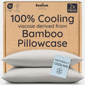 Bambaw 100% Viscose Derived from Bamboo Pillowcase King Size – Set of 2 Cooling by Bambaw