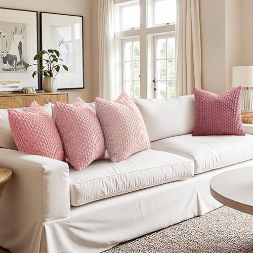 MIULEE Aesthetic Pink Decorative Throw Pillow Covers - Image 3