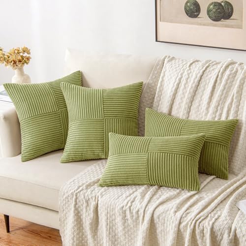 MIULEE Green Decorative Throw Pillow Covers - Image 4