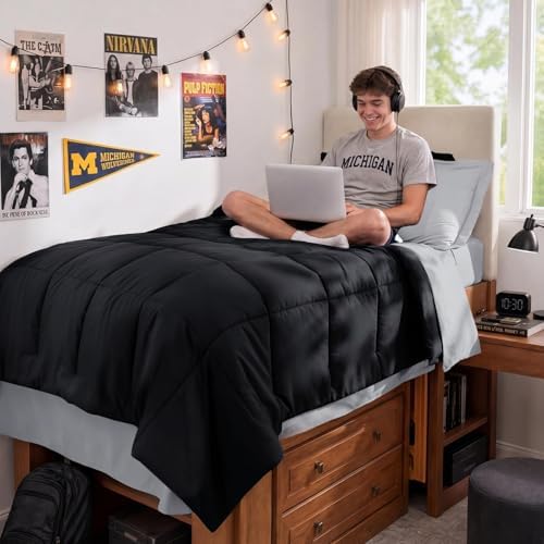 JOLLYVOGUE Twin Comforter Set, Ultra-Soft Bed in a Bag Twin Size 5 Pieces - Image 5