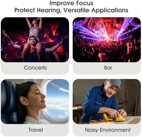 Ear Plugs for Sleeping, 45dB Silicone Ear Plugs for Noise Reduction, Reusable - Image 3