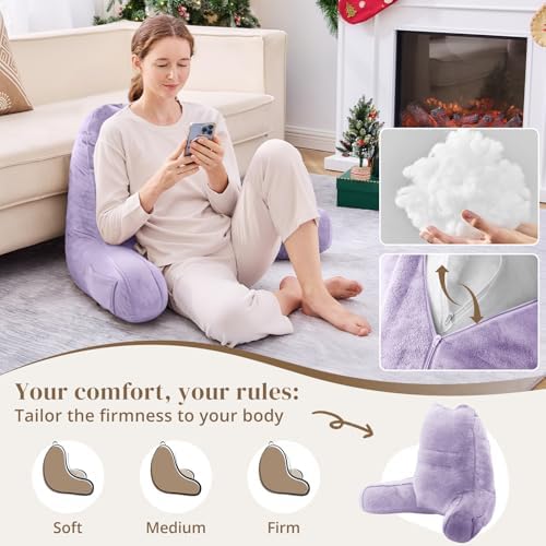 Sasttie Reading Pillow for Bed, Back Pillow for Sitting Up - Image 3