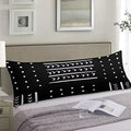 Boho Body Pillow Cover Mud Cloth in Black and White by VEHOHIYA