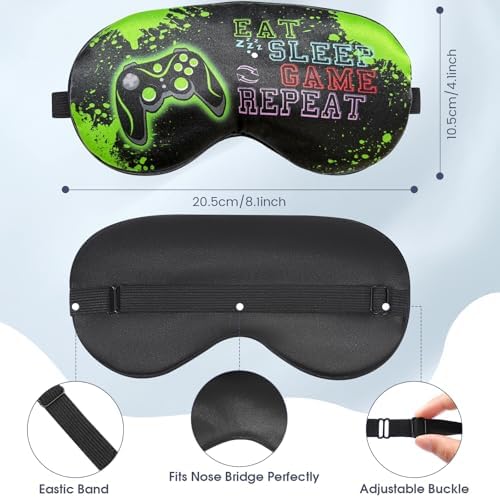 2 Pcs Boys Sleep Eye Mask, Guys Blackout Sleeping Silk Mask - Image 3