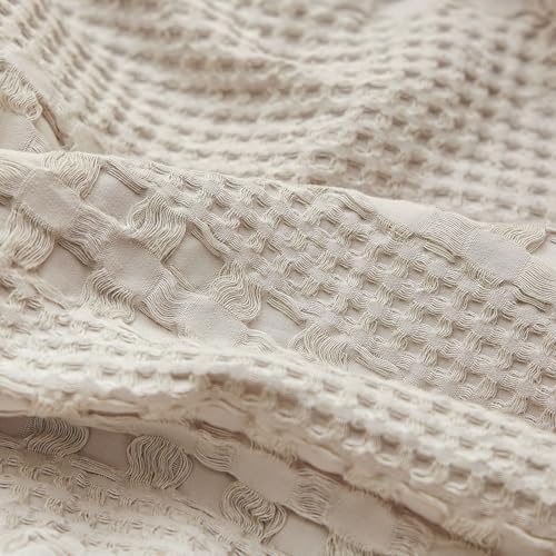 PHF 100% Cotton Ruffle Waffle Weave Euro Sham Covers, 8 Pack 26" x 26" Bed - Image 5