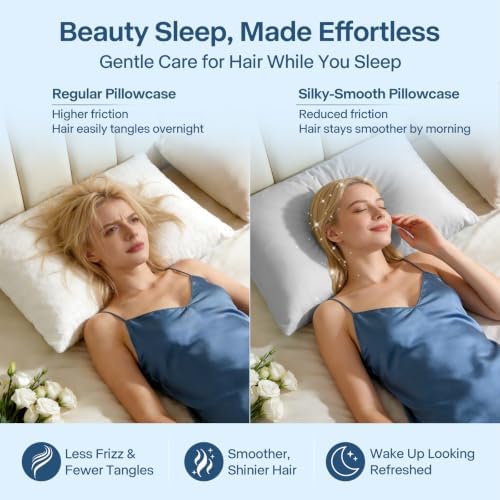 Luxury Cooling Pillowcases Queen Size 2 Pack, Q-Max>0.4 Cool Touch - Image 3