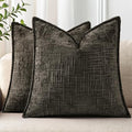 decorUhome Chenille Throw Pillow Covers 20x20 Set of 2 by decorUhome