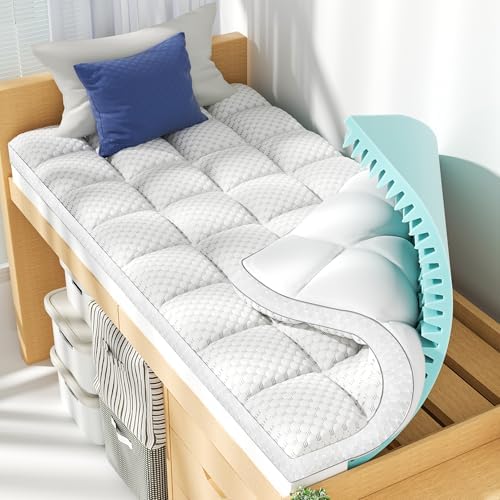 BEDELITE Twin XL Memory Foam Mattress Topper Dual Layer by BEDELITE