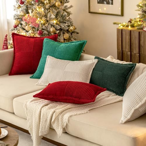 MIULEE Decorative Lumbar Throw Pillow Covers 12x20 Inch White 2 Pack - Image 5
