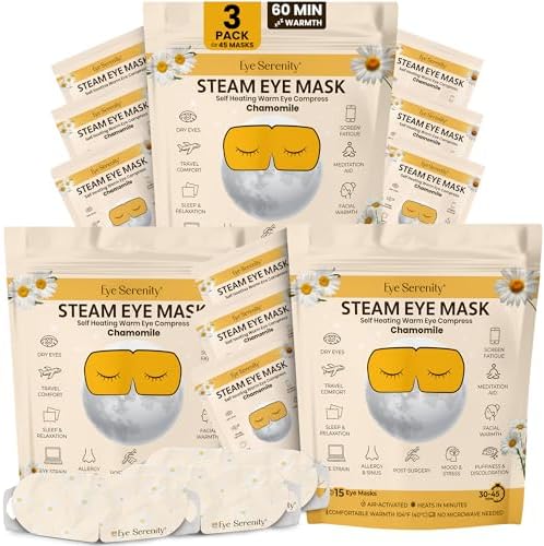 Eye Serenity Steam Eye Mask, Heated Eye Mask Fast Relief by LureEssentials