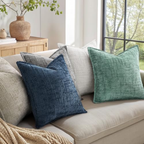 decorUhome Chenille Decorative Throw Pillow Covers 24x24 Set of 2 - Image 7