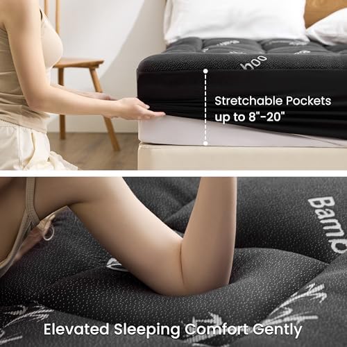 Love's cabin King Mattress Topper Viscose Derived from Bamboo, Thick Pillow Top - Image 6