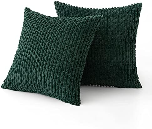 MIULEE Christmas Decorative Throw Pillow Covers 20x20 Dark Green Textured - Image 6