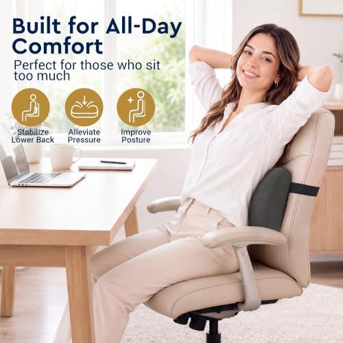 Lumbar Support Pillow for Office Chair, Lower Back Pillow - Image 4