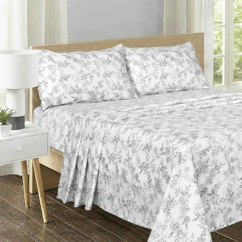 Feather & Stitch 100% Cotton Sateen 500 TC Cal King Size Bed Sheet Set - Image 2