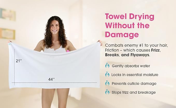 Hair RePear The Ultimate Hair Towel – Standard 21" x 44" Cotton Hair Towel - Image 6